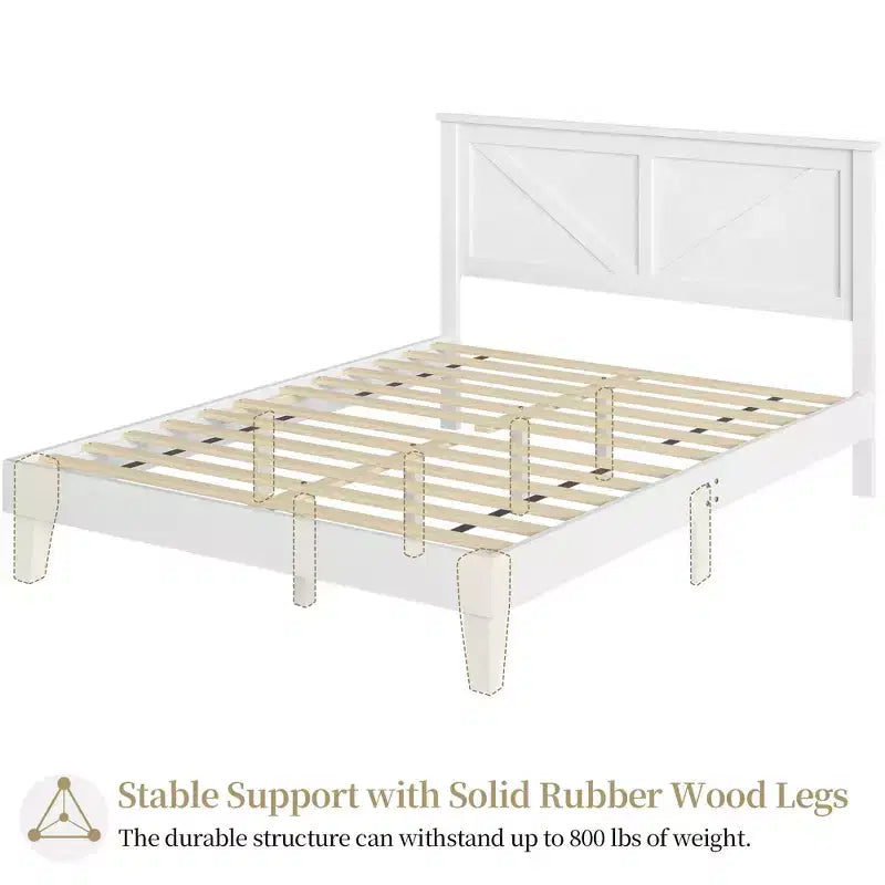 Yaheetech Farmhouse Wooden Bedframe