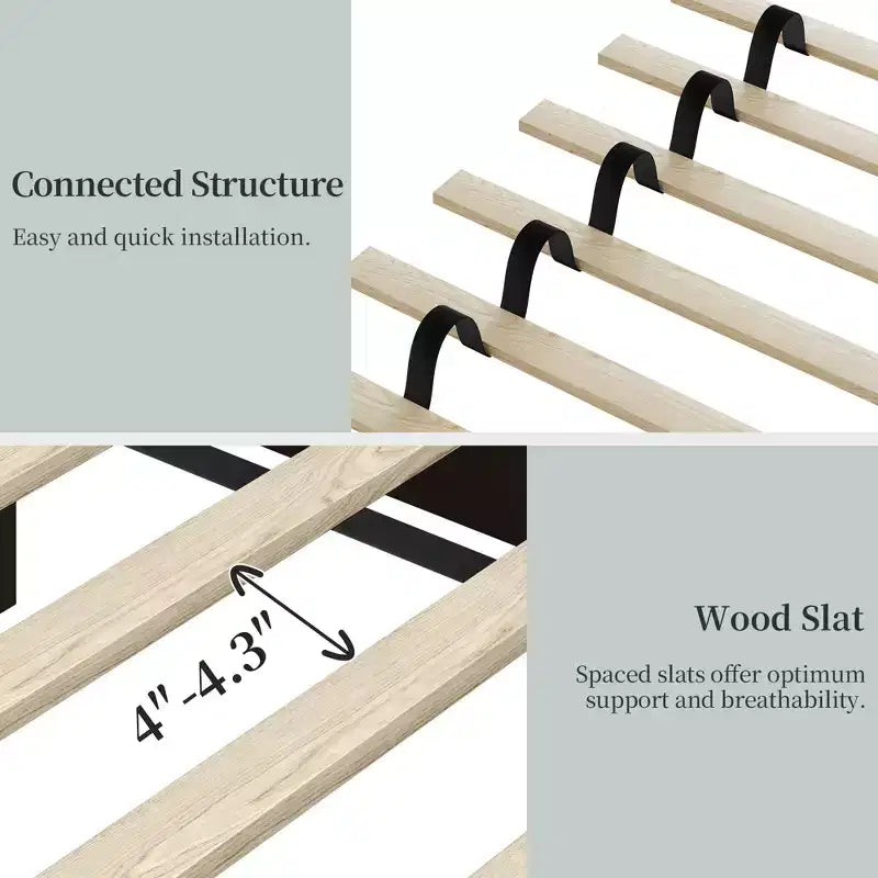 Yaheetech Farmhouse Wooden Bedframe