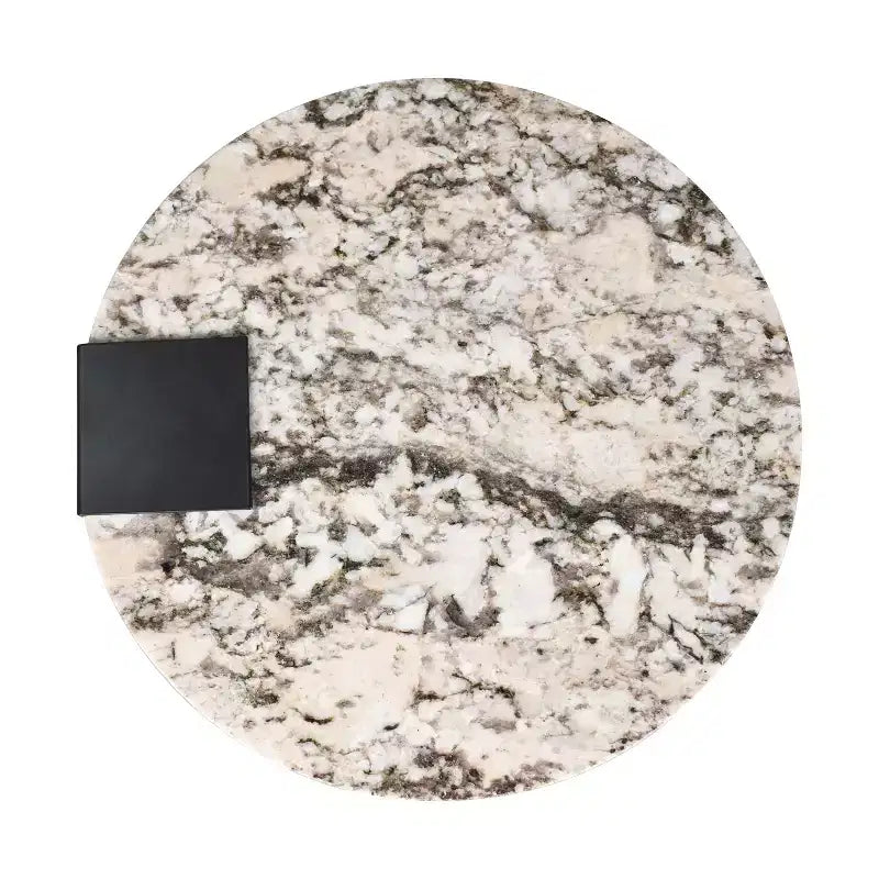 JONATHAN Y Lyra 20.66 Contemporary Natural Marble/Metal Handmade Round End Table