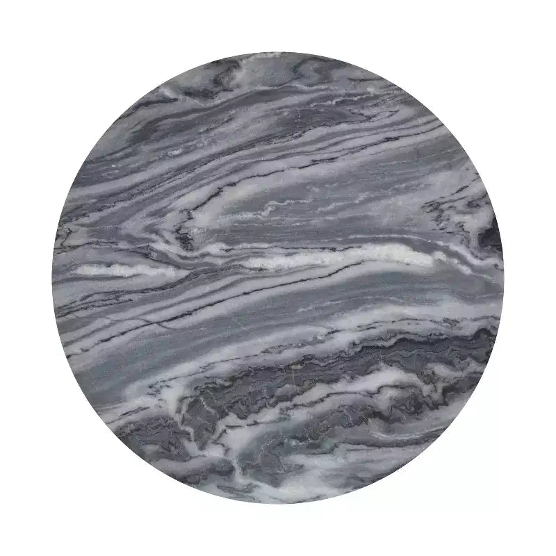 JONATHAN Y Aura 19 Modern Natural Marble Handmade Stacked Round Pedestal End Table