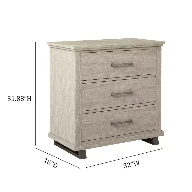 Festivo 2pc Contemporary 5 Drawer Chest and 3 Drawer Nightstand Set