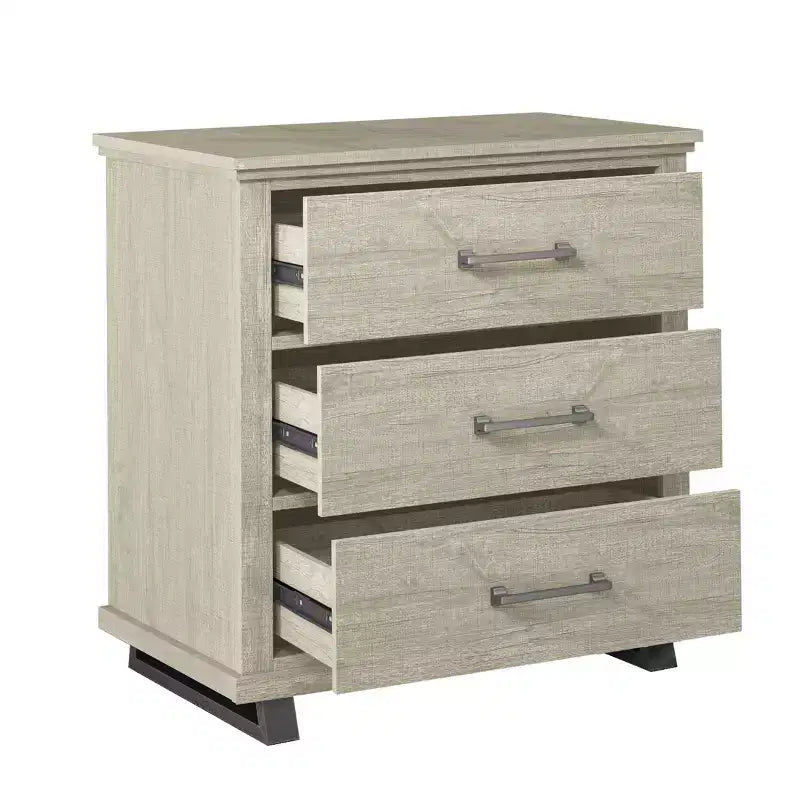 Festivo 2pc Contemporary 5 Drawer Chest and 3 Drawer Nightstand Set
