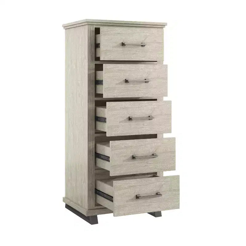 Festivo 2pc Contemporary 5 Drawer Chest and 3 Drawer Nightstand Set