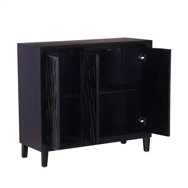 Powell Kilbuck Solid Wood 3 Doors and 2 Adjustable Shelves Accent Cabinet