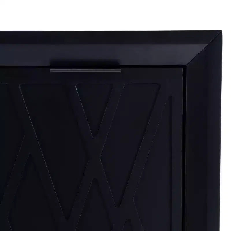 Powell Kilbuck Solid Wood 3 Doors and 2 Adjustable Shelves Accent Cabinet