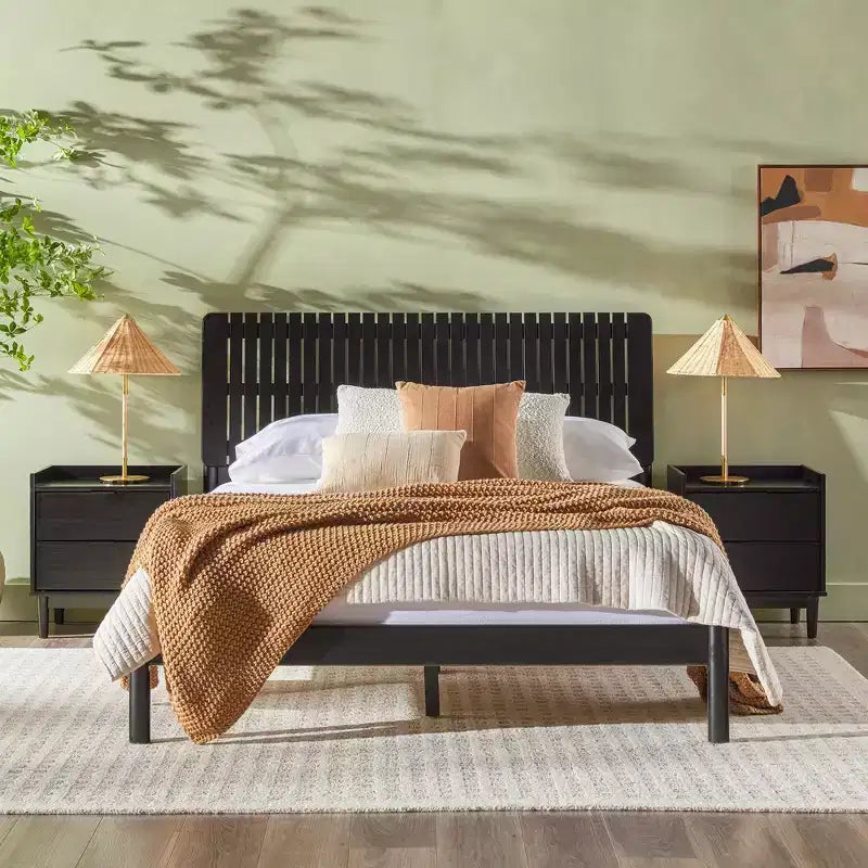 Saracina Home Queen Vertical Slat Headboard Bed