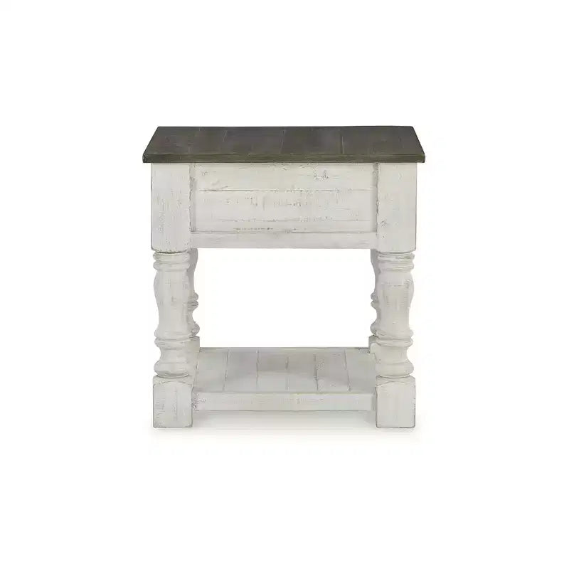 Signature Design by Ashley Casual Havalance End Table White/Gray