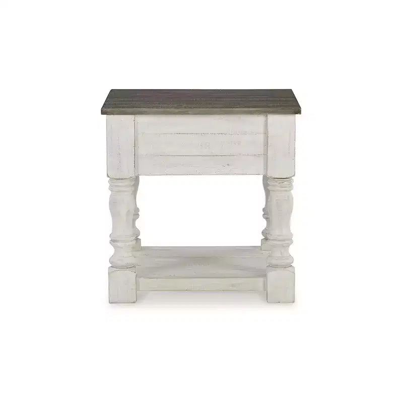 Signature Design by Ashley Casual Havalance End Table White/Gray