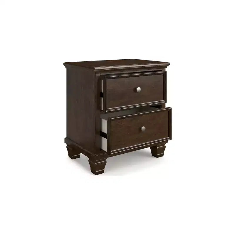Signature Design by Ashley Danabrin Classic 2 Drawer Nightstand for Bedroom, Dark Brown