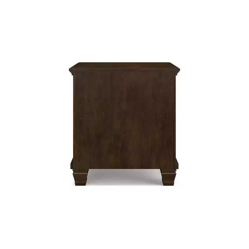 Signature Design by Ashley Danabrin Classic 2 Drawer Nightstand for Bedroom, Dark Brown