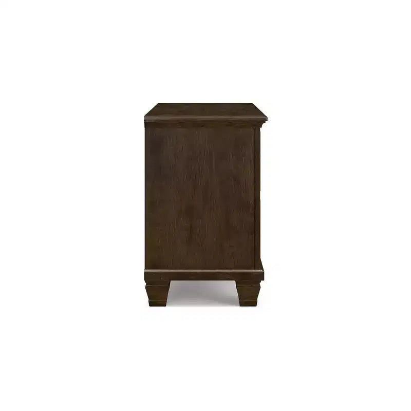 Signature Design by Ashley Danabrin Classic 2 Drawer Nightstand for Bedroom, Dark Brown