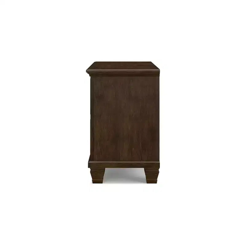 Signature Design by Ashley Danabrin Classic 2 Drawer Nightstand for Bedroom, Dark Brown