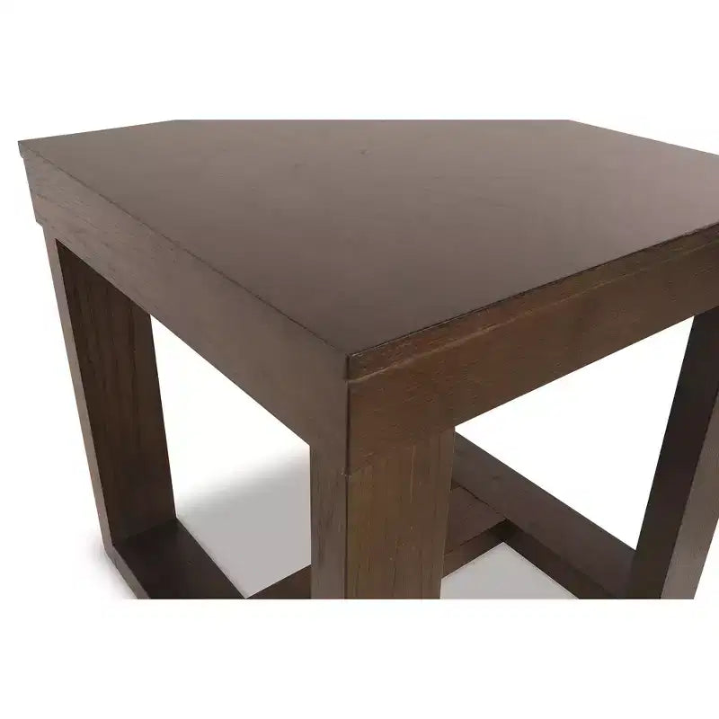 Signature Design by Ashley Contemporary Watson End Table Dark Brown