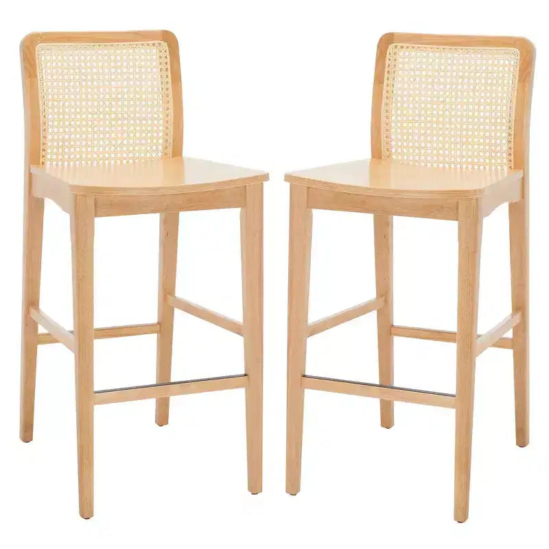 Benicio Rattan Bar Stool (Set Of 2) - BST1507 - Safavieh