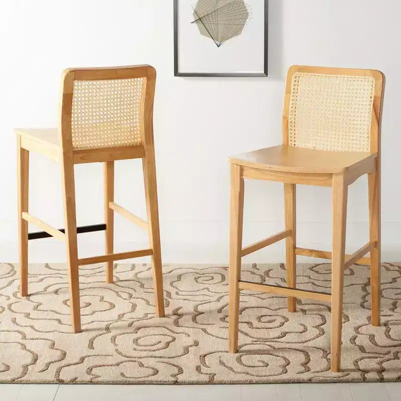 Benicio Rattan Bar Stool (Set Of 2) - BST1507 - Safavieh
