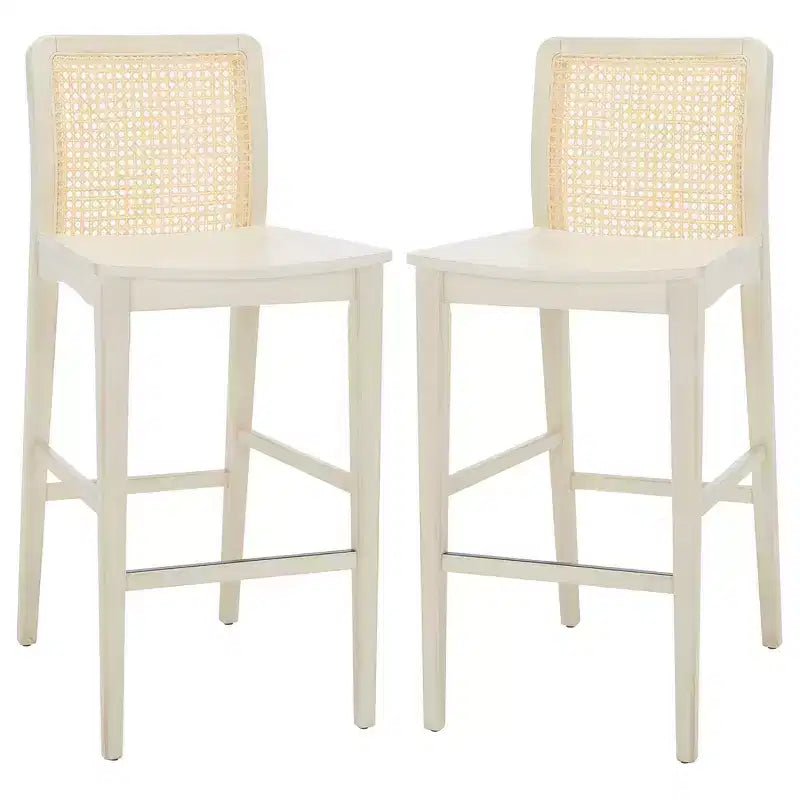 Benicio Rattan Bar Stool (Set Of 2) - BST1507 - Safavieh