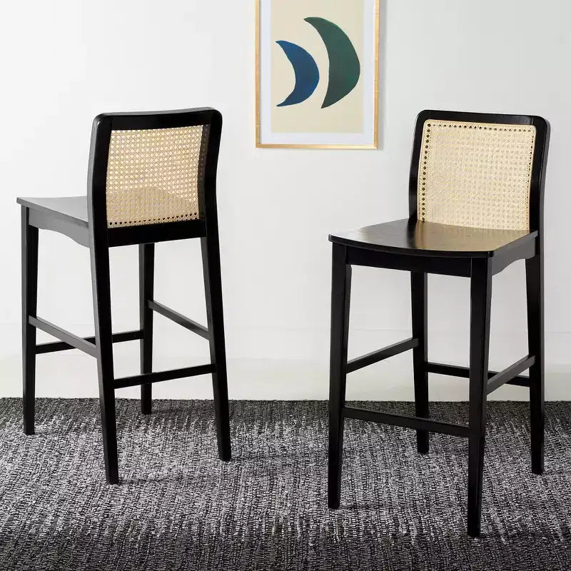 Benicio Rattan Bar Stool (Set Of 2) - BST1507 - Safavieh