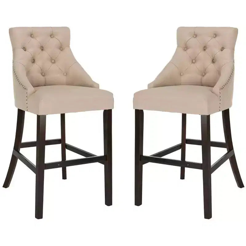 Eleni Tufted Wing Back Bar Stool (Set Of 2) - BST6304 - Safavieh