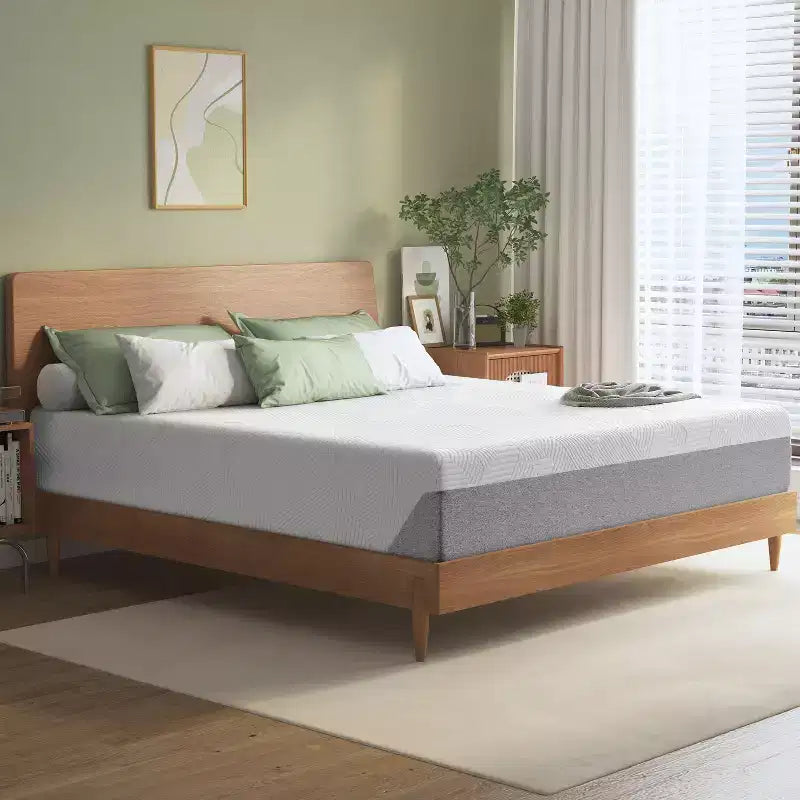 Wuleitex 10-inch full cold basic memory foam mattress without glass fiber, medium feel, breathable cooling layer, certified safety material