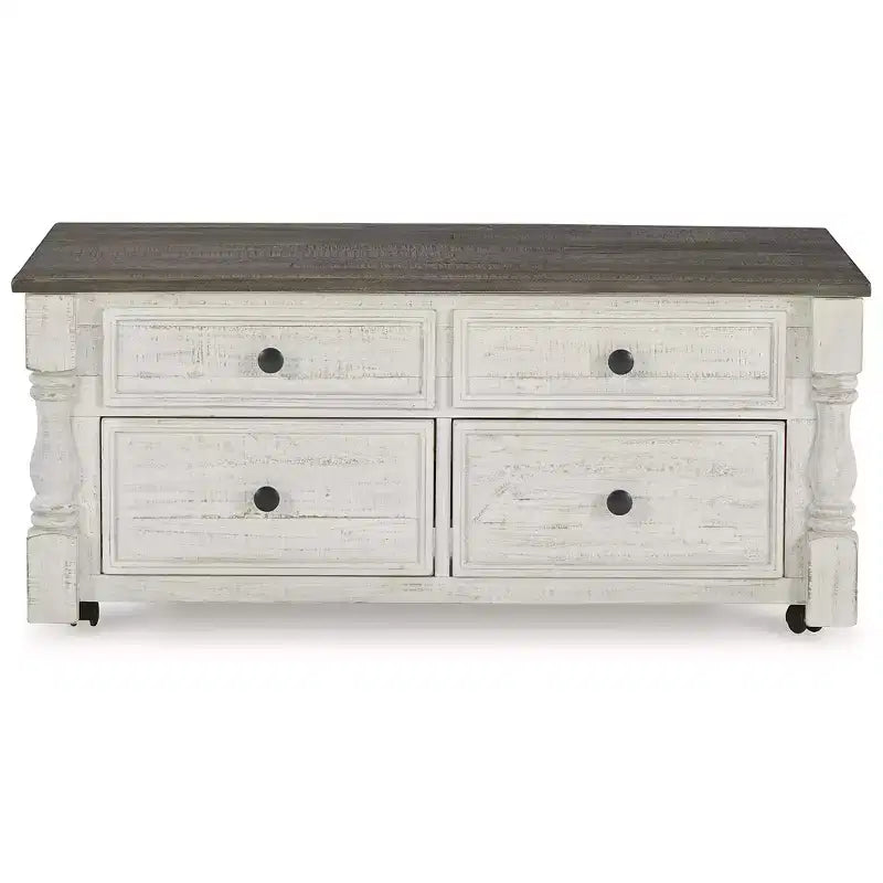 Signature Design by Ashley Casual Havalance Lift-Top Coffee Table, White/Gray
