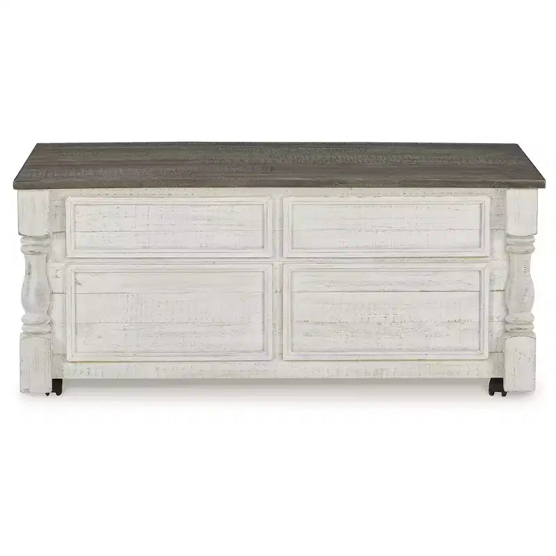 Signature Design by Ashley Casual Havalance Lift-Top Coffee Table, White/Gray