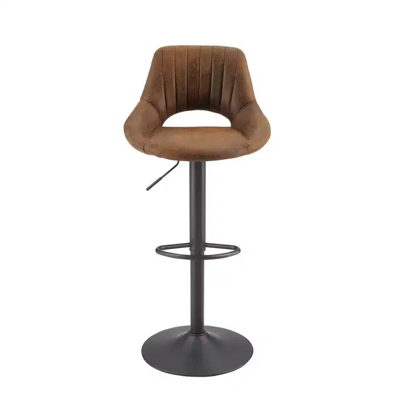 HOMLUX Adjustable Barstools Set of 2 Open Backrest Swivel Bar Height Chairs