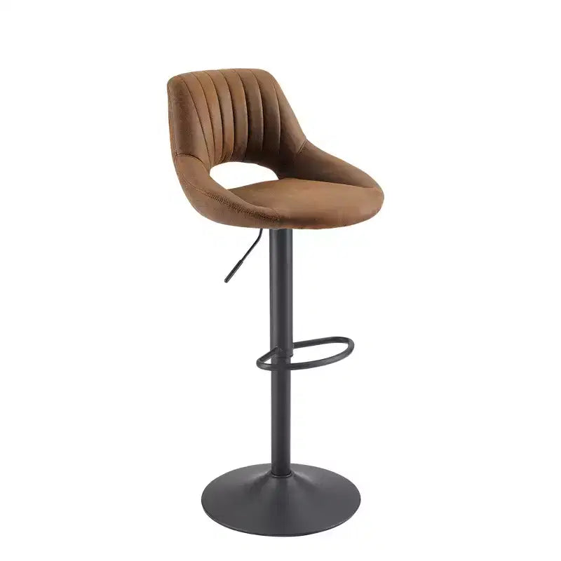 HOMLUX Adjustable Barstools Set of 2 Open Backrest Swivel Bar Height Chairs