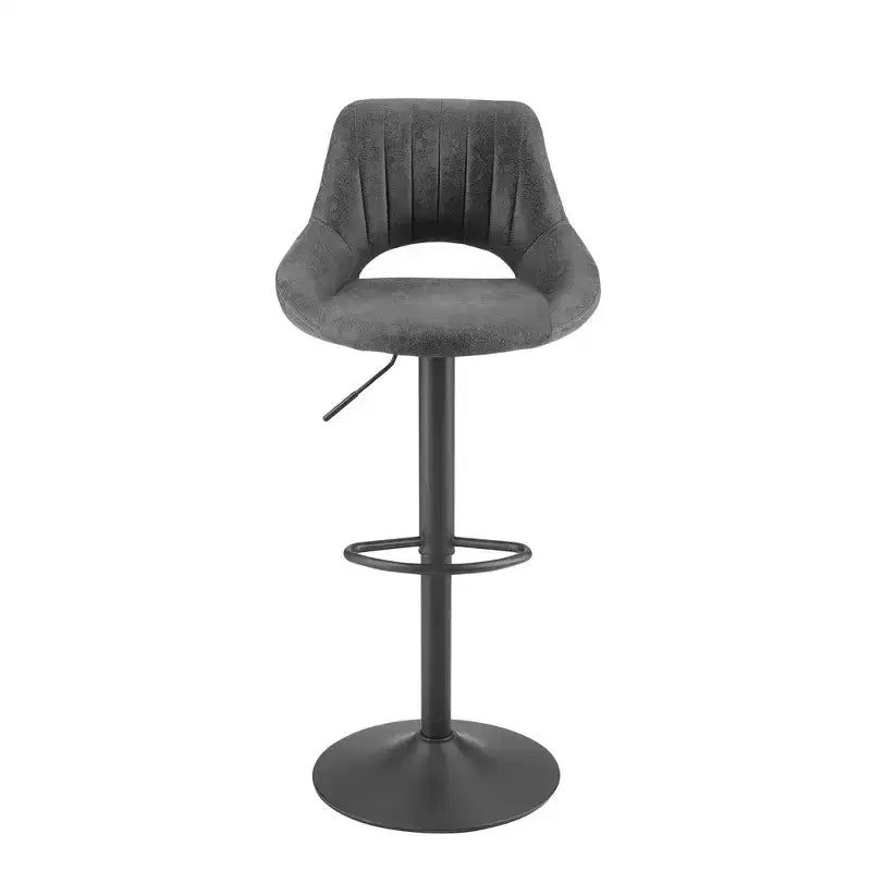 HOMLUX Adjustable Barstools Set of 2 Open Backrest Swivel Bar Height Chairs