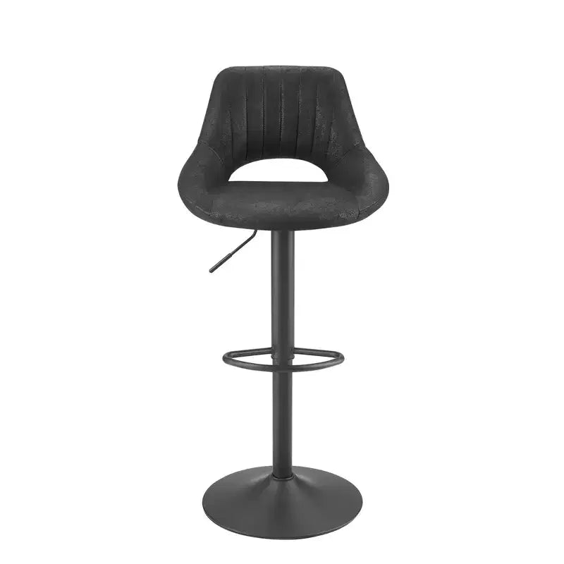 HOMLUX Adjustable Barstools Set of 2 Open Backrest Swivel Bar Height Chairs
