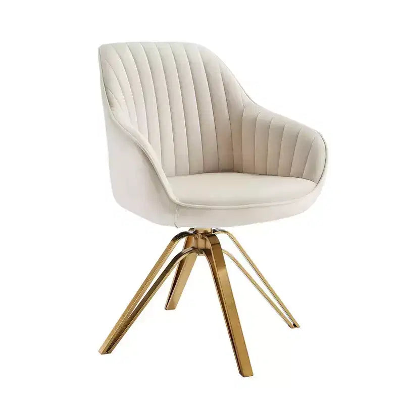 HOMLUX Mid-century Pyramid 360 Swivel Accent Chair Upholstered in Comfortable Velvet- Gold Plated Legs For Bedroom,Office,Dining