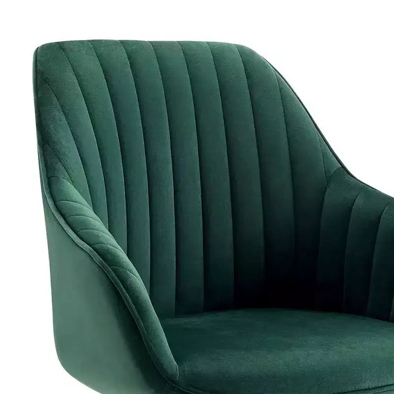 HOMLUX Mid-century Pyramid 360 Swivel Accent Chair Upholstered in Comfortable Velvet- Gold Plated Legs For Bedroom,Office,Dining