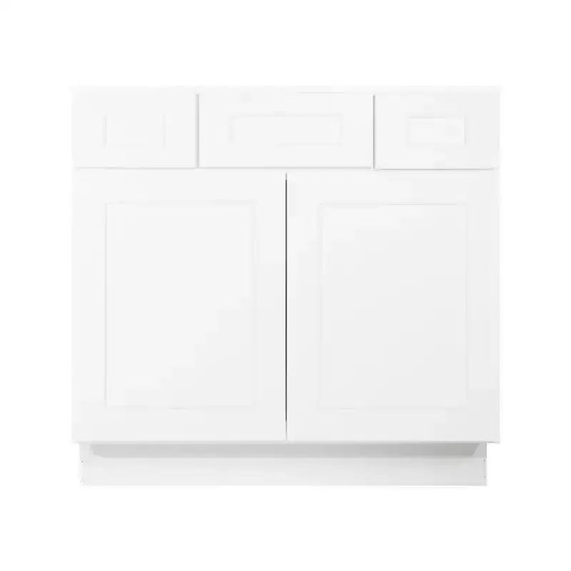 HOMLUX Easy-DIY 2-Drawer Ready to Assemble Bath Vanity Cabinet without Top in Shaker White