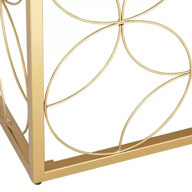 Studio 55D Karin Modern Glam Square Accent Side End Table 17 Wide Gold White Faux Marble Tabletop for Living Room Bedroom Bedside
