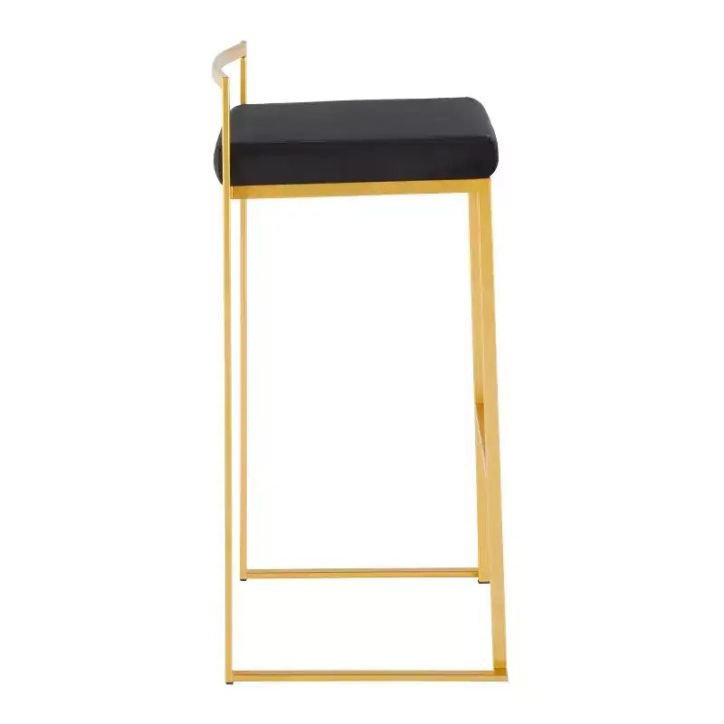 34 Set of 2 Fuji Contemporary Stackable Barstools - LumiSource