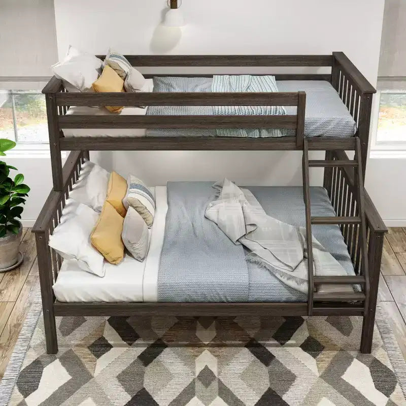 Plank+Beam Solid Wood Twin XL over Queen Bunk Bed for Adult