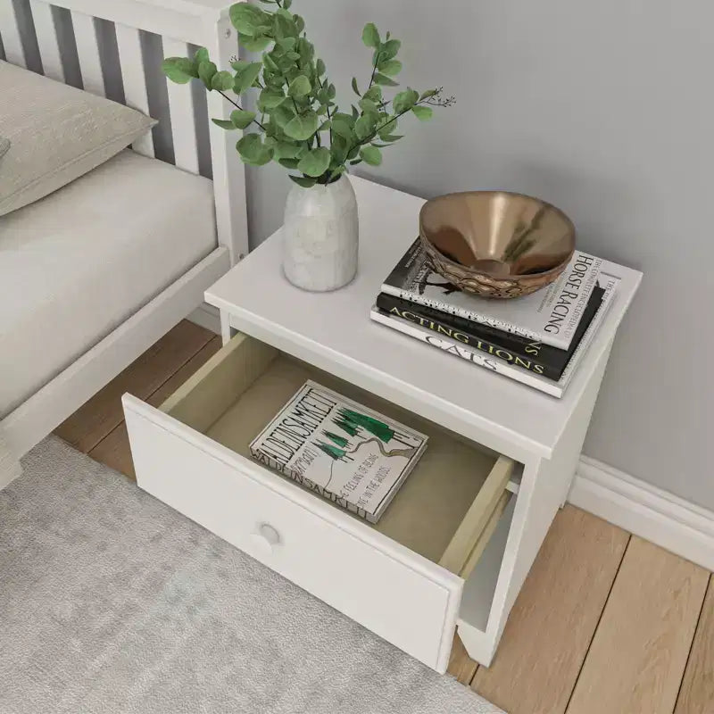 Plank+Beam Solid Wood Nightstand with 1 Drawer for Bedroom