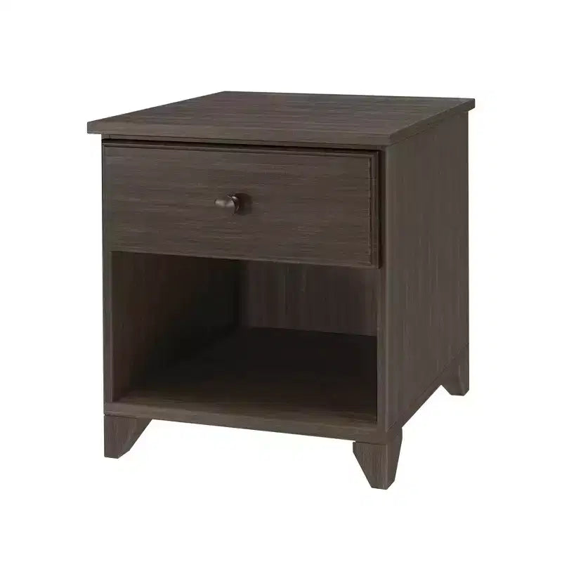 Plank+Beam Solid Wood Nightstand with 1 Drawer for Bedroom