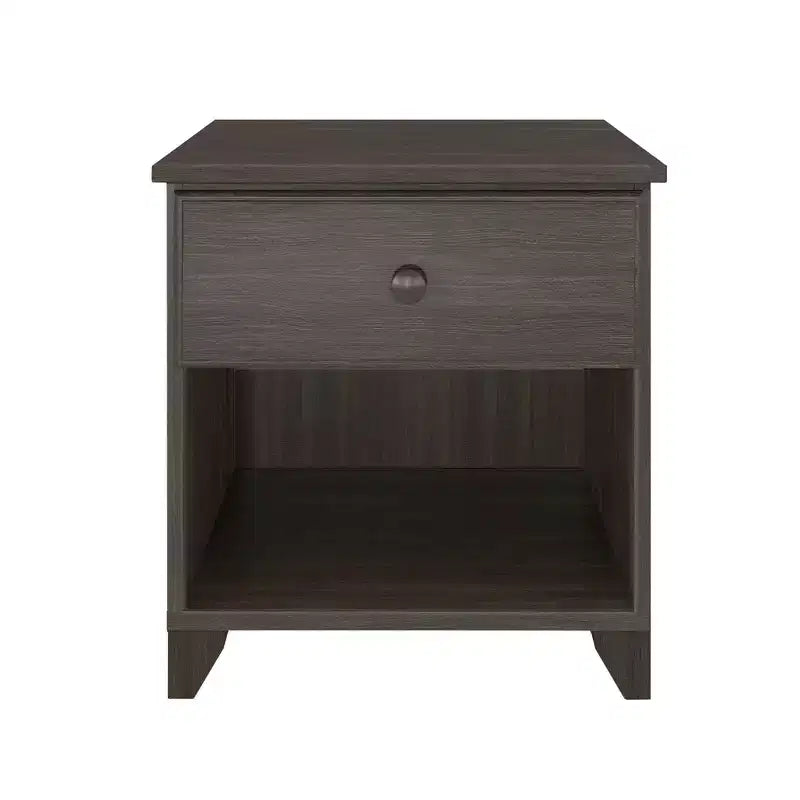 Plank+Beam Solid Wood Nightstand with 1 Drawer for Bedroom