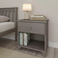 Plank+Beam Solid Wood Nightstand with 1 Drawer for Bedroom