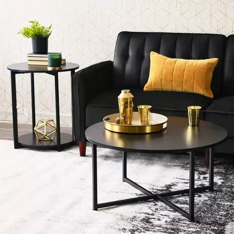 Household Essentials Jamestown Round Coffee Table