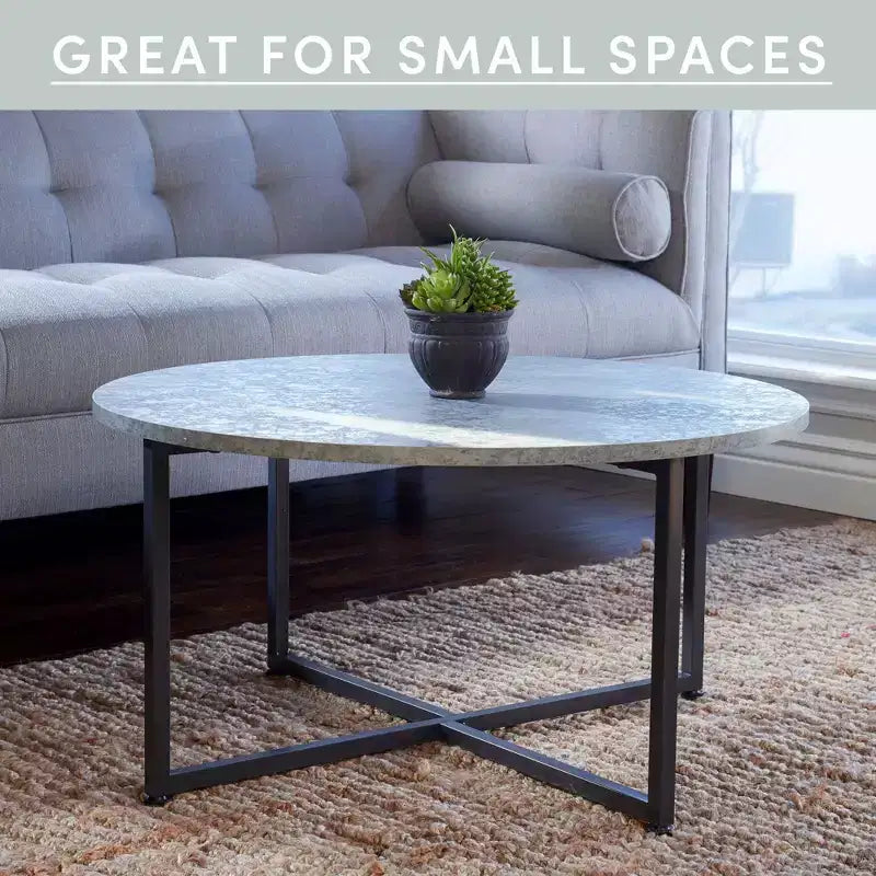 Household Essentials Jamestown Round Coffee Table