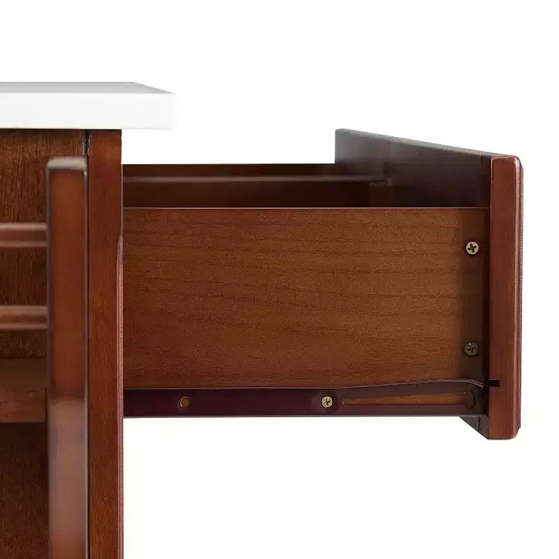 Lafayette Granite White Top Full Size Kitchen Island/Cart - Crosley