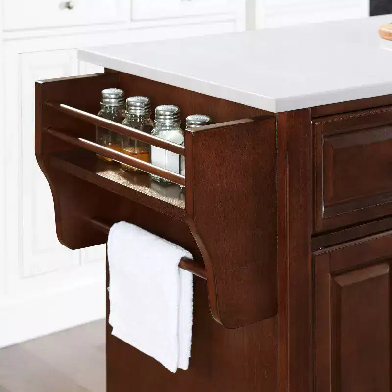 Lafayette Granite White Top Full Size Kitchen Island/Cart - Crosley