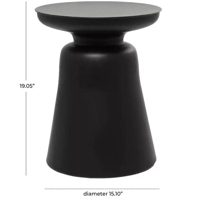 Olivia & May Metal Accent Table with Bell Shaped Base
