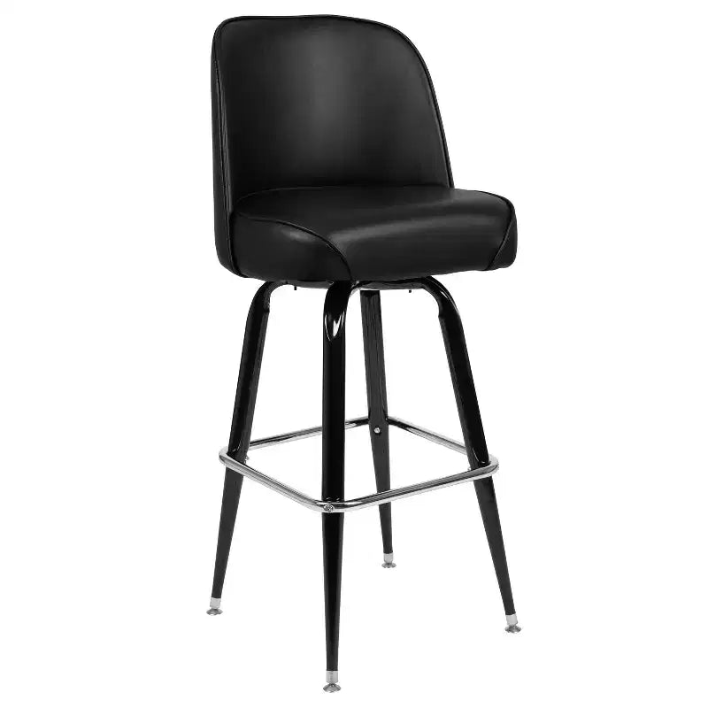 Emma and Oliver 2 Pack Metal Barstool with Swivel Bucket Seat
