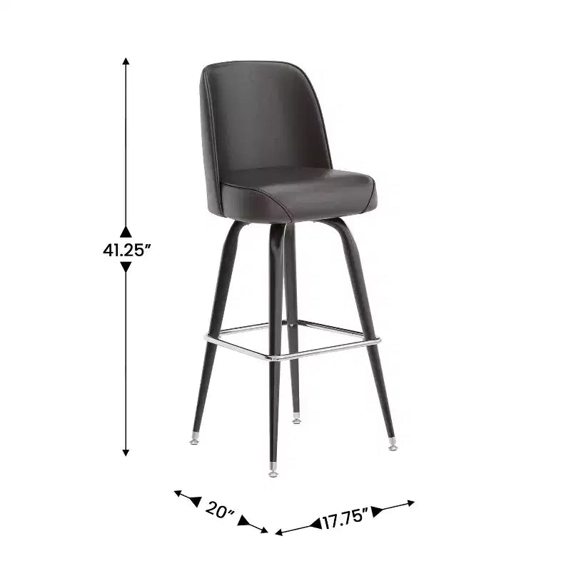 Emma and Oliver 2 Pack Metal Barstool with Swivel Bucket Seat