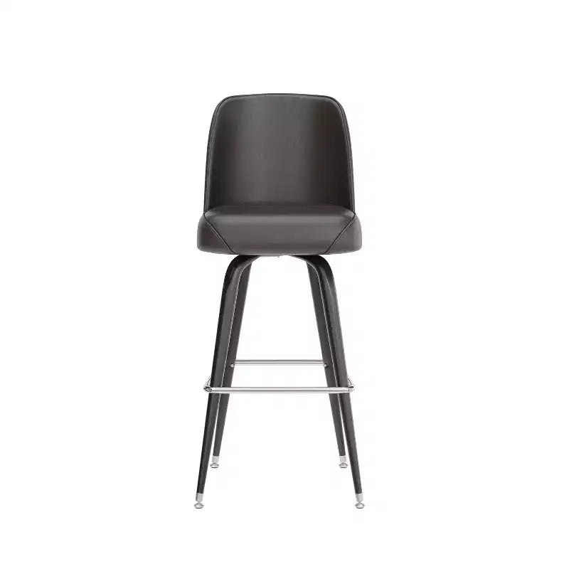 Emma and Oliver 2 Pack Metal Barstool with Swivel Bucket Seat