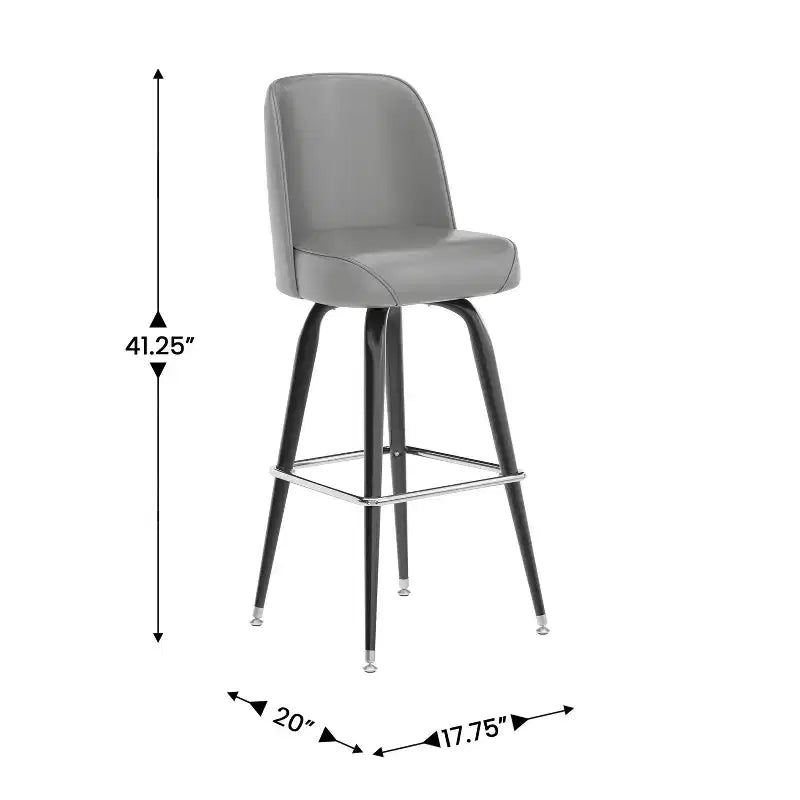 Emma and Oliver 2 Pack Metal Barstool with Swivel Bucket Seat
