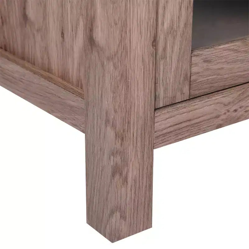 Flash Furniture Dion Modern Kitchen and Dining Room Buffet Sideboard Storage Cabinet, Engineered Wood with 2 Tempered Glass Doors, 2 Drawers, Open Shelf