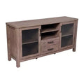 Flash Furniture Dion Modern Kitchen and Dining Room Buffet Sideboard Storage Cabinet, Engineered Wood with 2 Tempered Glass Doors, 2 Drawers, Open Shelf
